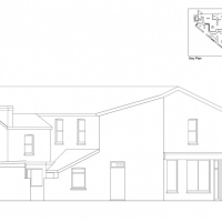 Existing Side Elevation - Christian bookshop and cafe