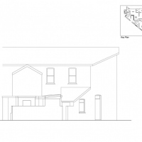Existing Rear Elevation - Christian bookshop and cafe