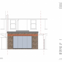 Colour rear elevation - extension planning application