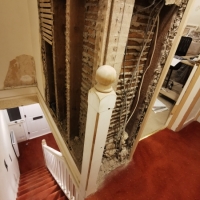 Upstairs alterations to walls