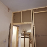 New stud walls to upstairs 2