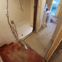 Stud wall upstairs removed