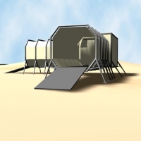 Portable educational cinema - 3D render