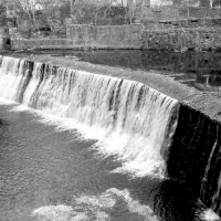 Art installation - Photograph of the existing wier